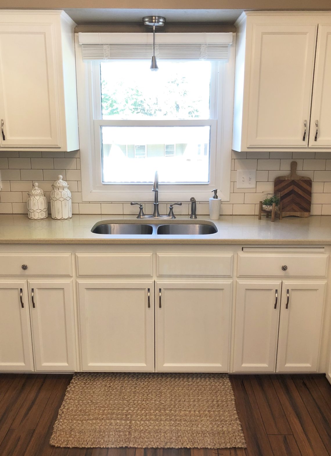 DIY Kitchen Renovation Painting Cabinets, Before and After