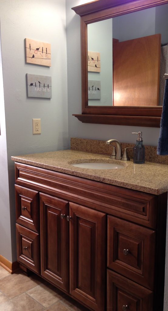 After Picture of Bathroom Vanity Renovation