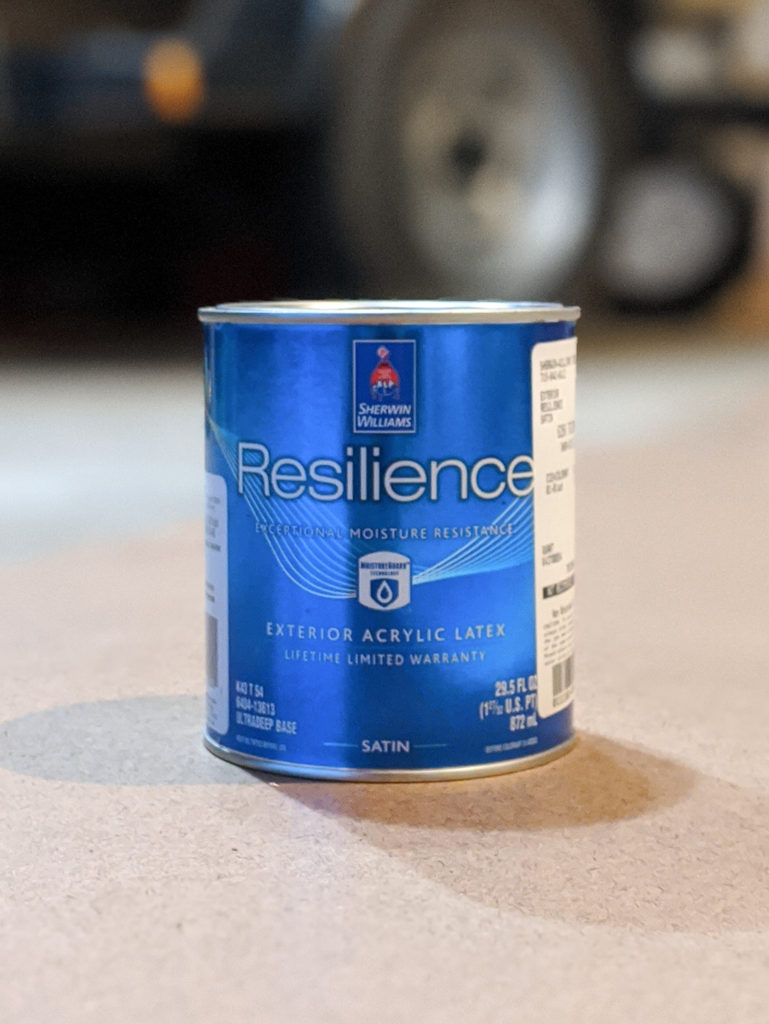 Sherwin-Williams Resilience Exterior Acrylic Latex Paint for Outdoor Chairs