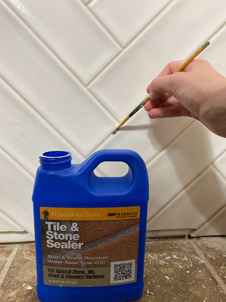 Sealing tile with tile and stone sealer