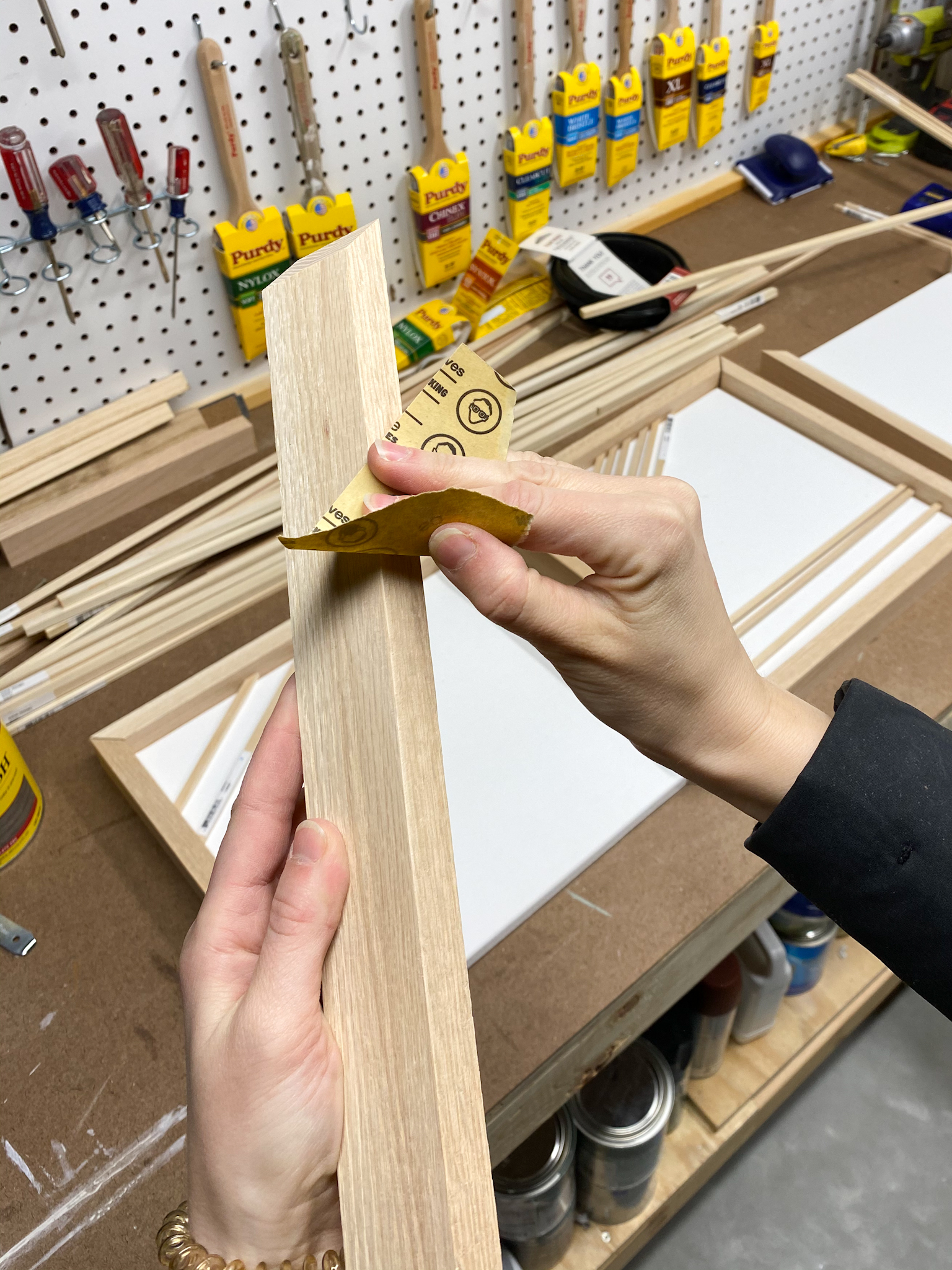 How to Make Modern Wall Art with Wood Dowels The Handcrafted Haven