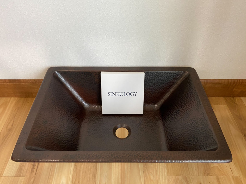 Beautiful copper bathroom sink from Sinkology