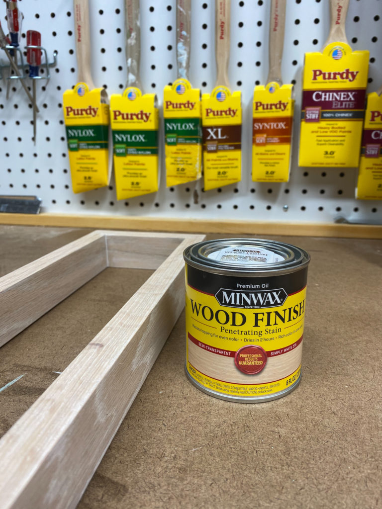 Applying Minwax Oil Based Wood Finish in Simply White