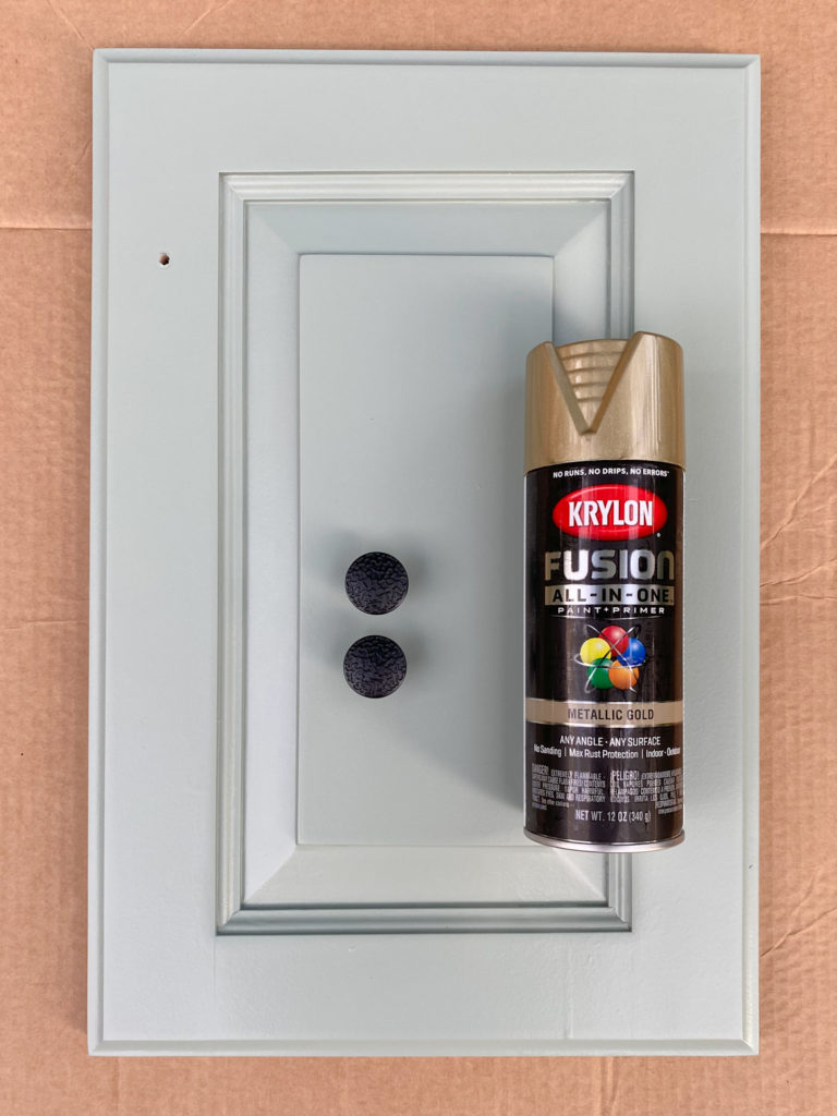 Krylon Spray Paint with Before Knobs