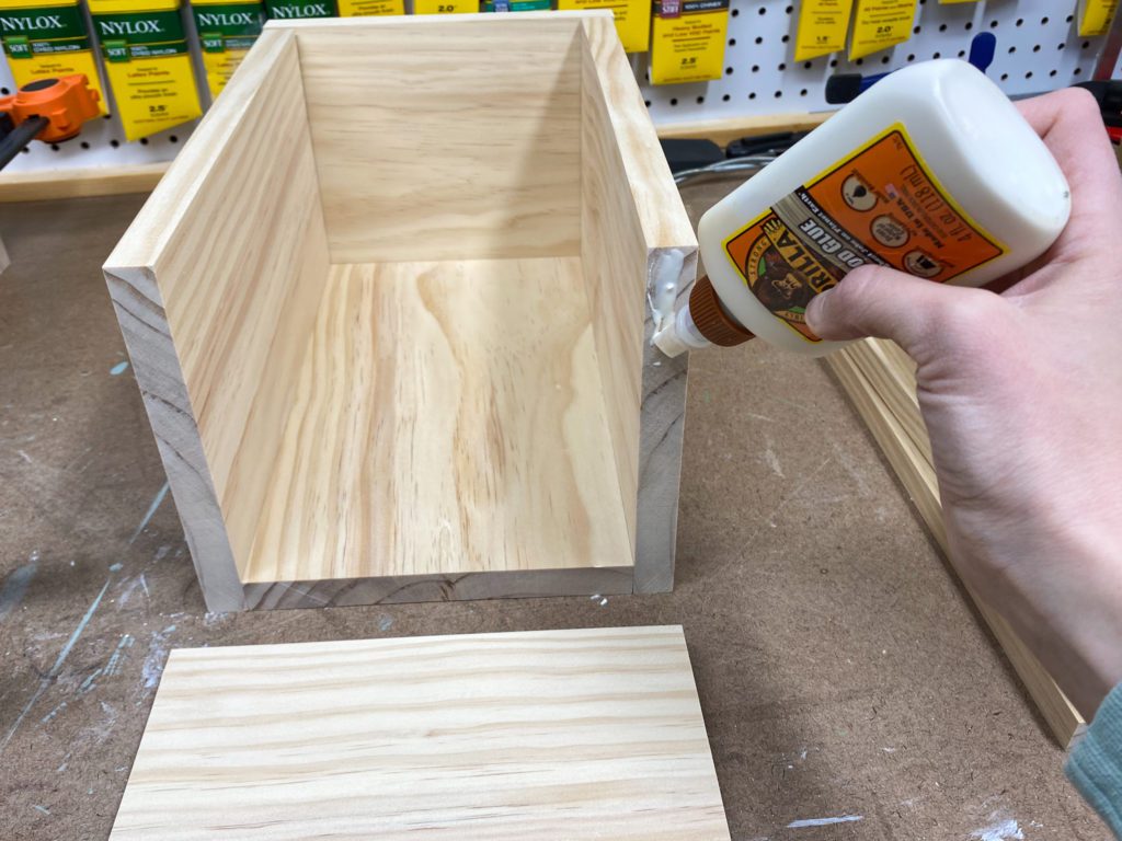 Assembling Wood Boxes for Linen Closet