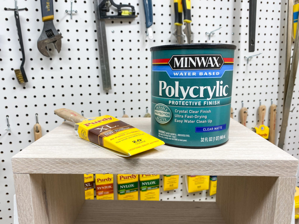 Applying polycrylic to protect wood